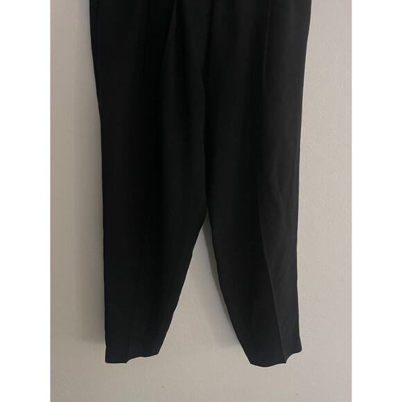 Nili Lotan M Pants Crepe Black Pull On Nahla Pockets Elastic Waist Pleated - Picture 5 of 9